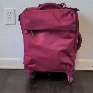 Lipault Pink Plume Carry On Spinner Suitcase